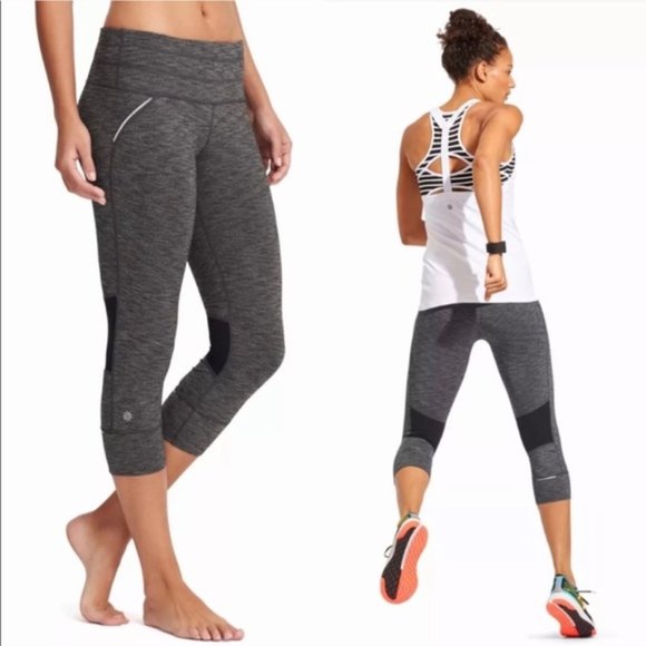 Athleta Pants - Athleta Dark Grey Relay Capri Leggings